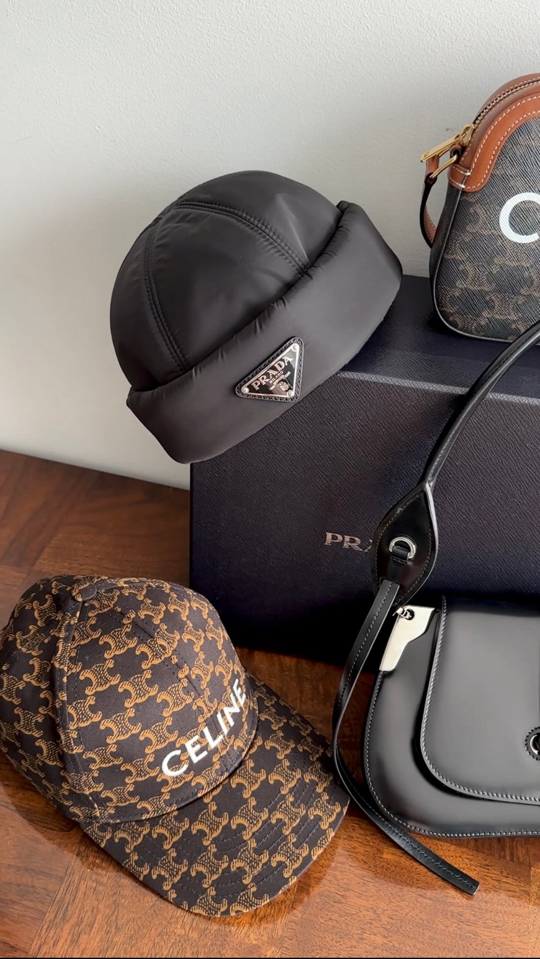 Prada Padded Re-Nylon Beanie Hat - M