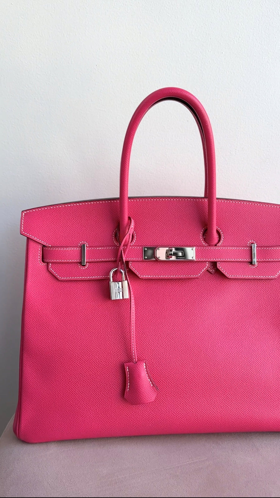 Hermes Birkin Bag 35 Rose Tyrien Candy Hot Pink Epsom PHW