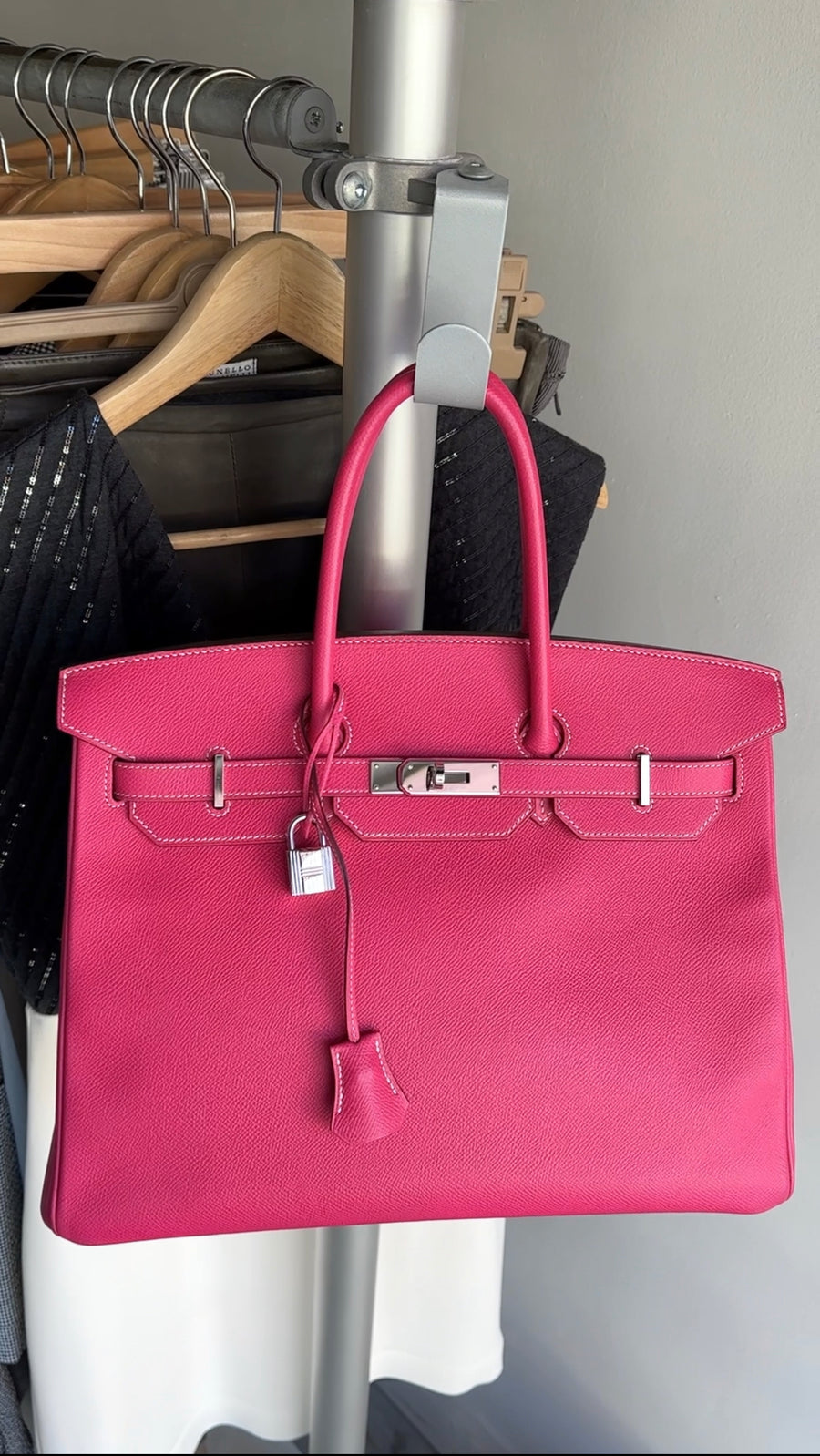 Hermes Birkin Bag 35 Rose Tyrien Candy Hot Pink Epsom PHW
