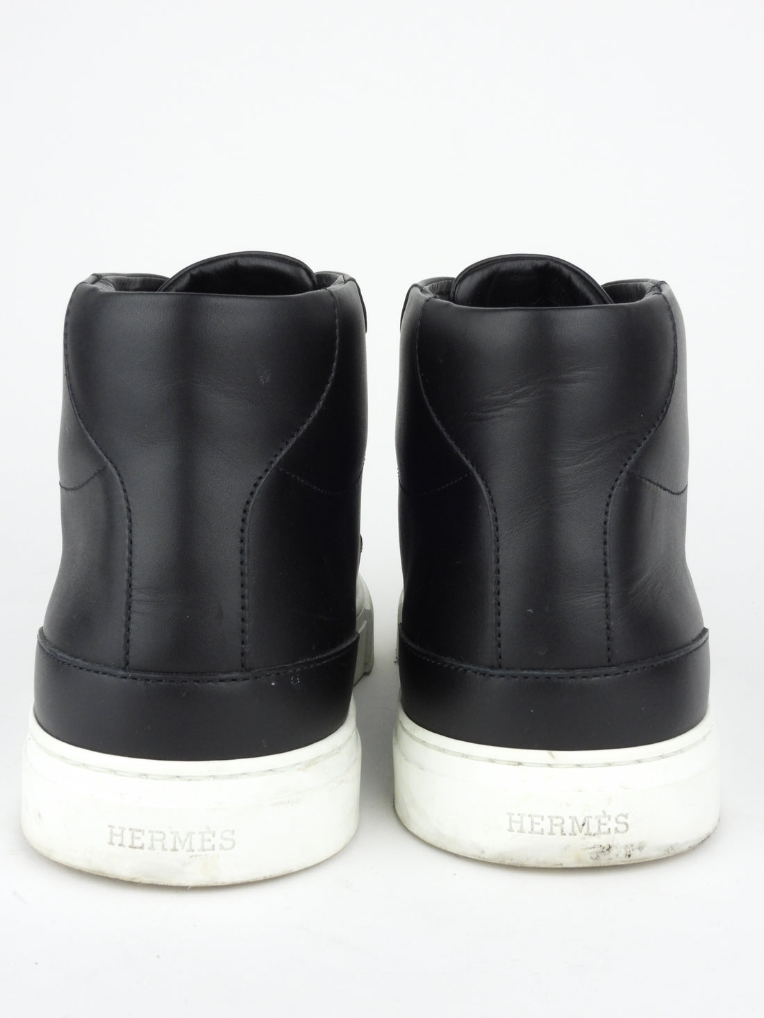 Hermes Black Calfskin Leather High Top Women's Daydream Sneakers - 40 FR | 39 IT