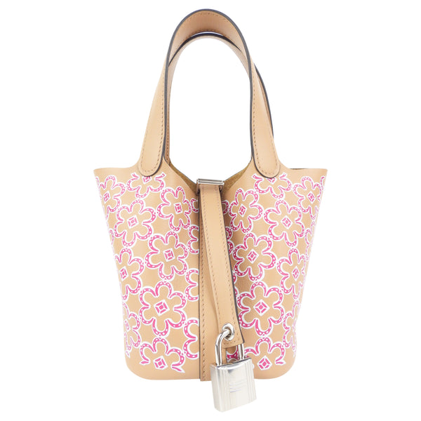 Hermès 2022 Swift Lucky Daisy Micro Picotin Lock 14 - Neutrals Mini Bags,  Handbags - HER478856