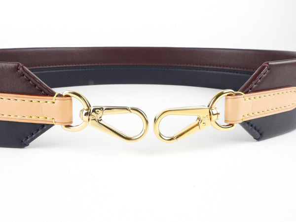 LOUIS VUITTON Leather Black Shoulder Strap