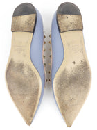 Valentino Garavani Blue Leather Rockstud Pointed Ballerina Flats - 38 EU