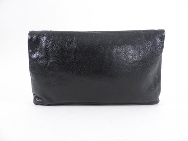 Balenciaga Giant 12 Black Leather Arena Clutch Bag – I MISS YOU