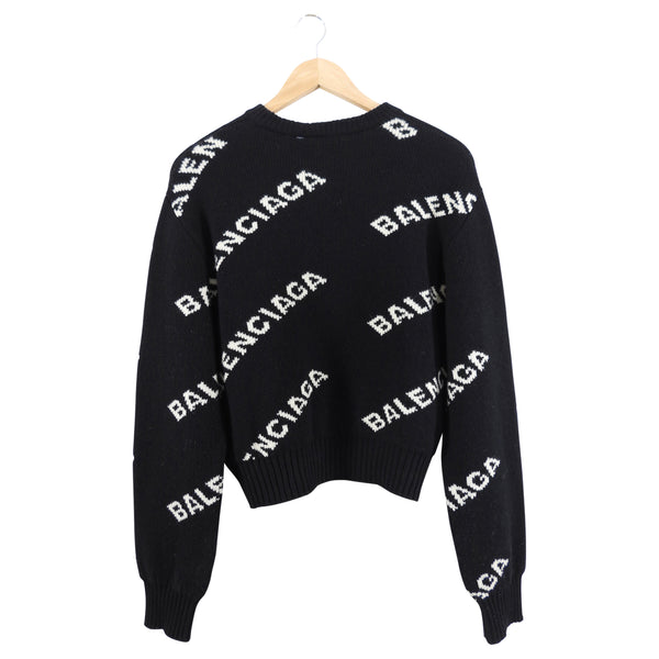 トップス balenciaga black  logo sweater Balenciaga Logo Sweater | Black | FARFETCH CA