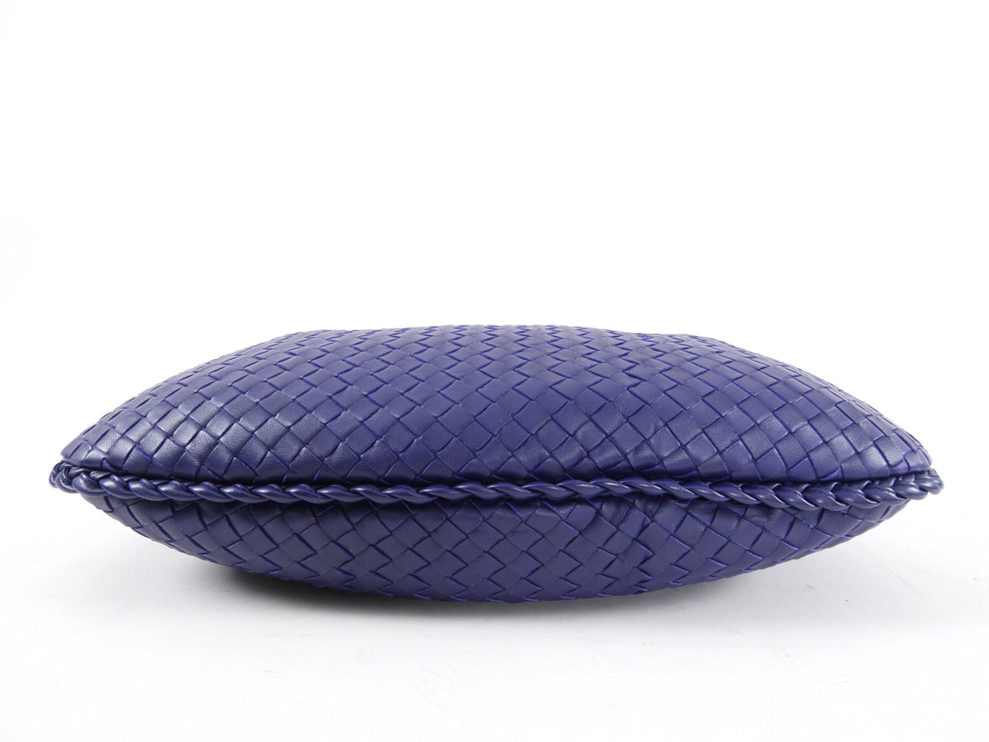 Bottega Veneta Intrecciato Dark Puple Hobo Bag