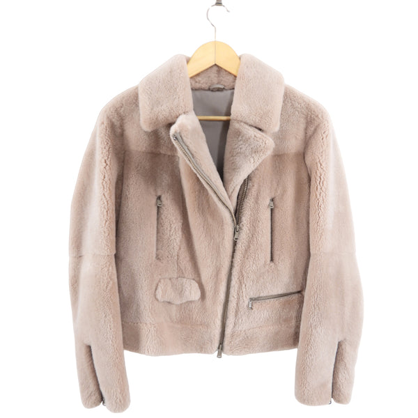Brunello Cucinelli Castarino Moto Jacket in Quartz Pink - S – I