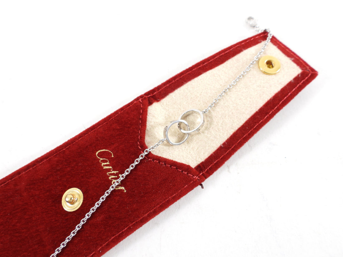 Cartier 18K White Gold Interlocking Love Bracelet - XS / S