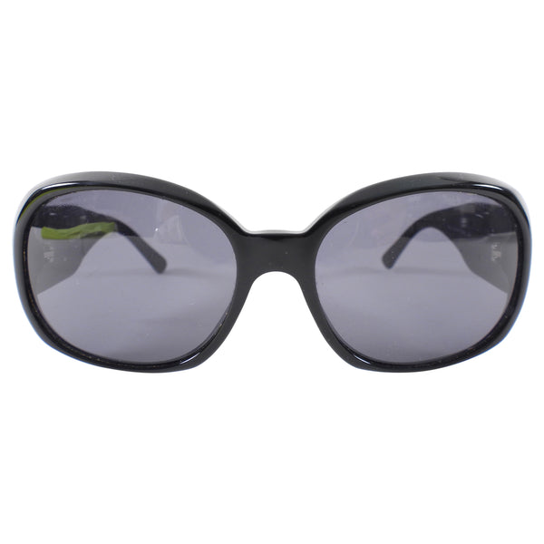 Chanel Oval Acetate Sunglasses with White Camelia Arms – I MISS