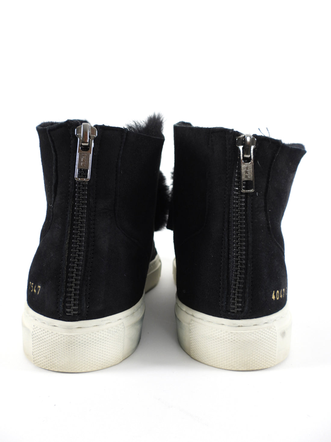 Woman by Common Projects Black Shearling Sneaker - 38 / 7.5