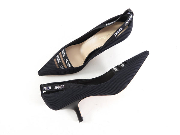 Dior J'Adior Fabric Curved Leather Heel Pumps - 40 – I MISS