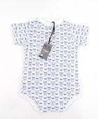 Fendi Baby Infant Monster Blue and White Diaper Shirt - 24m