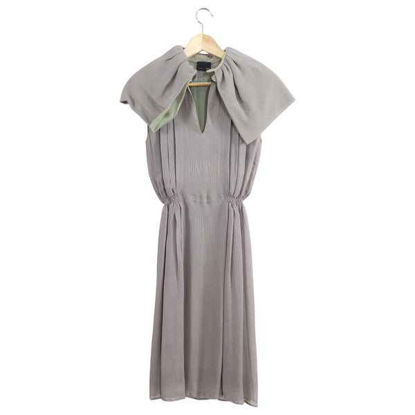 Fendi Taupe Grey and Sage Green Silk Chiffon Layered Dress - IT40 / XS I MISS YOU VINTAGE Fendi Taupe Grey and Sage Green Silk Chiffon Layered Dress - IT40 / XS I MISS YOU VINTAGE