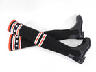 Givenchy Black and Red Stretch Fabric Over the Knee Rubber Boot - 37.5