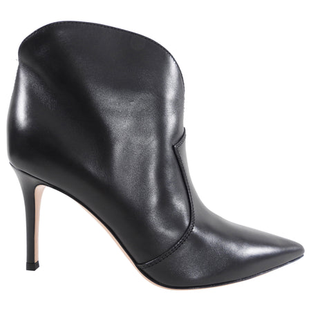 Gianvito Rossi Black Leather Western Style Ankle Boot - 36