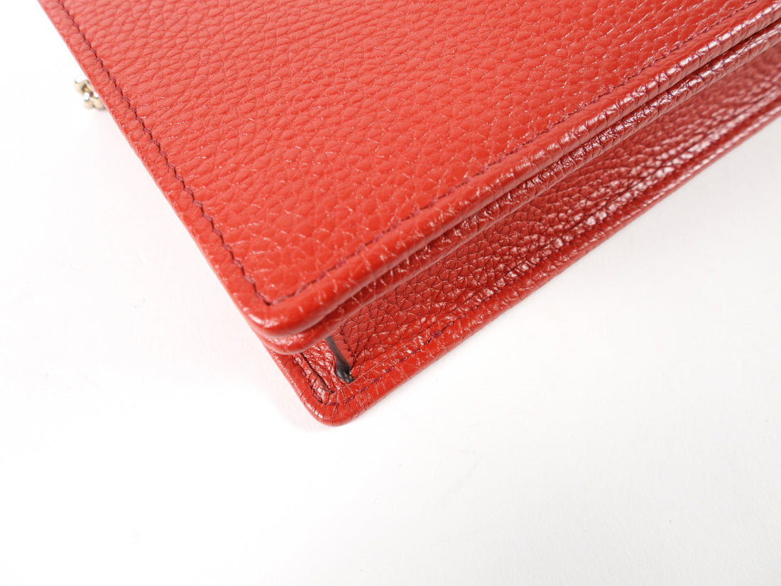 Gucci Soho Wallet on Chain GG Logo Red Bag