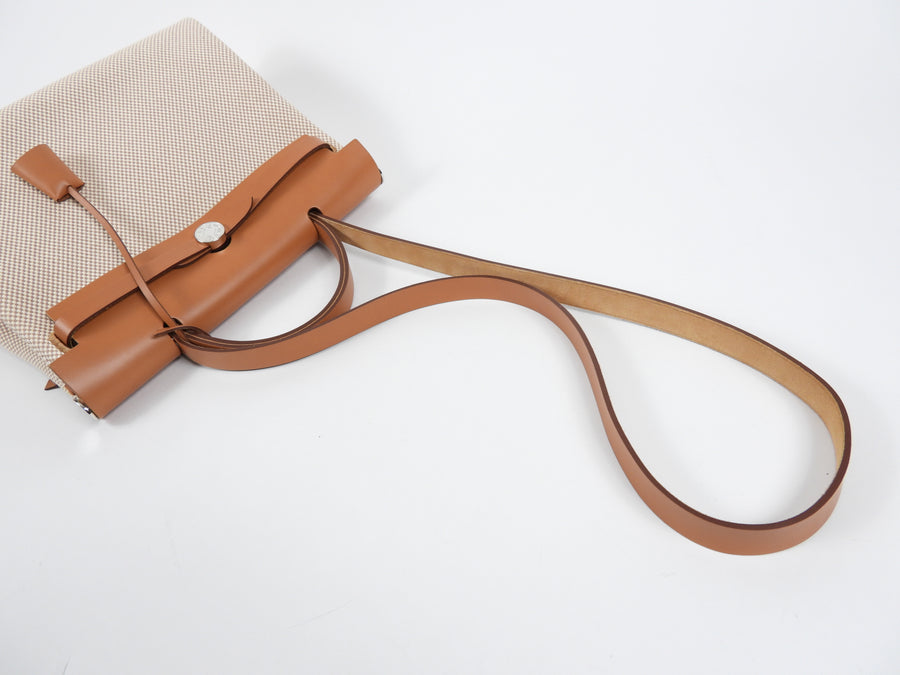 Hermes Herbag Zip 31 Retourne Toile Criss Viking and Vache Hunter