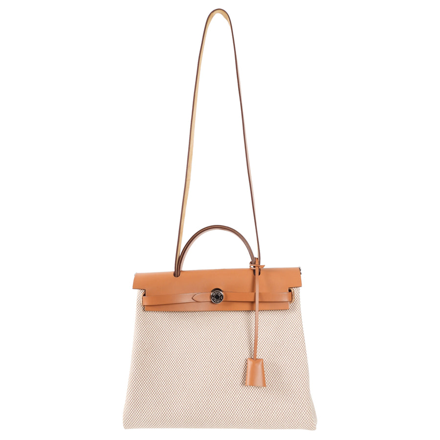 Hermes Herbag Zip 31 Retourne Toile Criss Viking and Vache Hunter