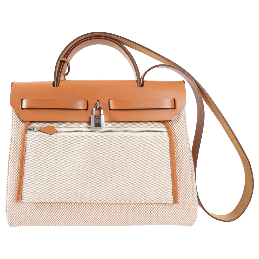 Hermes Herbag Zip 31 Retourne Toile Criss Viking and Vache Hunter