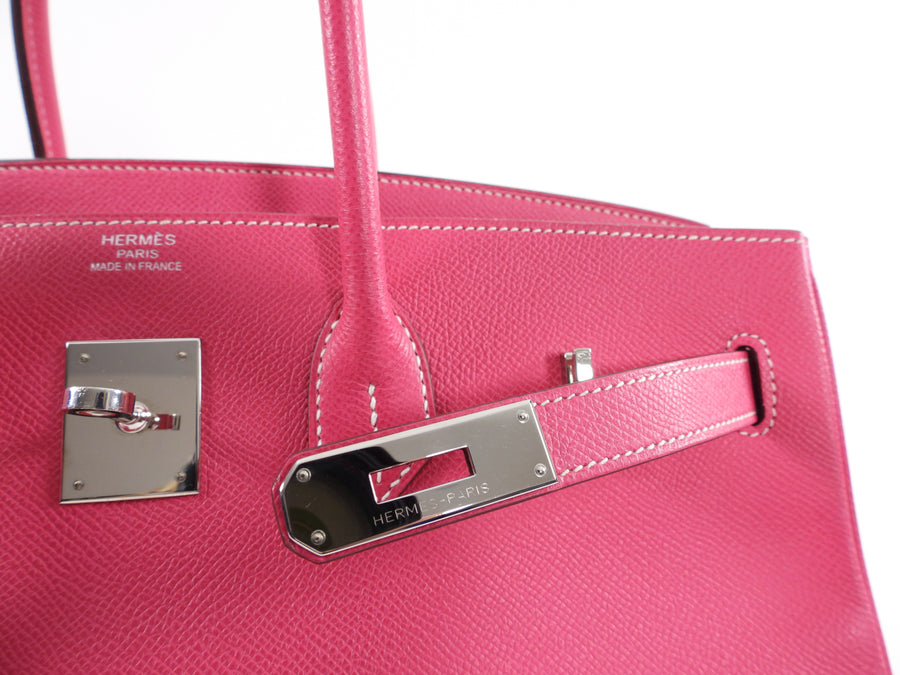 Hermes Birkin Bag 35 Rose Tyrien Candy Hot Pink Epsom PHW