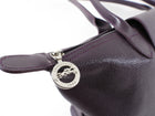 Longchamp Le Pliage Leather Dark Purple Bag