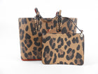Louboutin Small Cabata Leopard and Red Lined Tote Bag