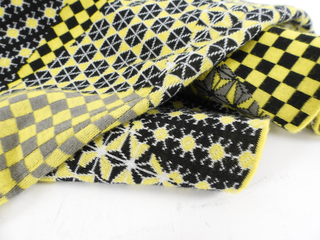 Alexander McQueen Yellow Intarsia Knit Dress - L (8/10)