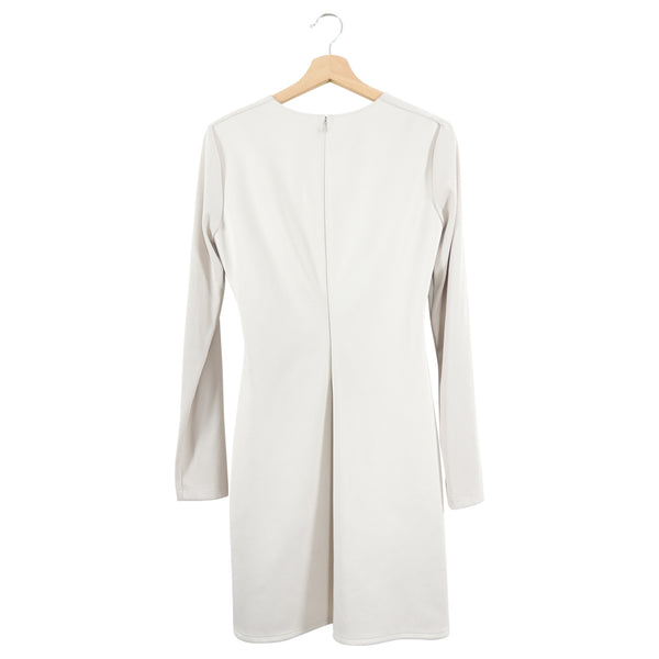 Off White Light Beige Jersey Wrap Dress with 