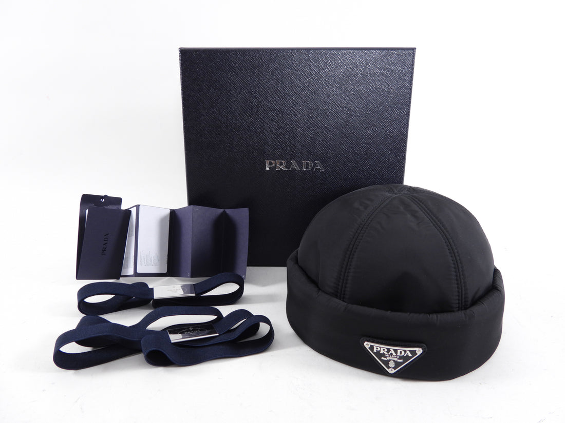 Prada Padded Re-Nylon Beanie Hat - M