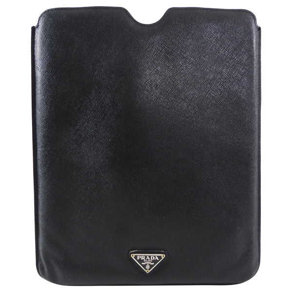 Prada Black Saffiano Leather Ipad Case – I MISS YOU VINTAGE