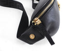 Versace Black Leather Gold Medusa Belt Bag