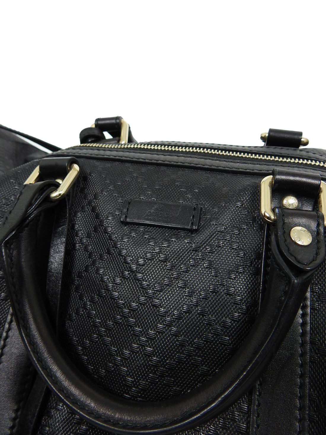Gucci Black Diamante Large Duffle Travel Bag