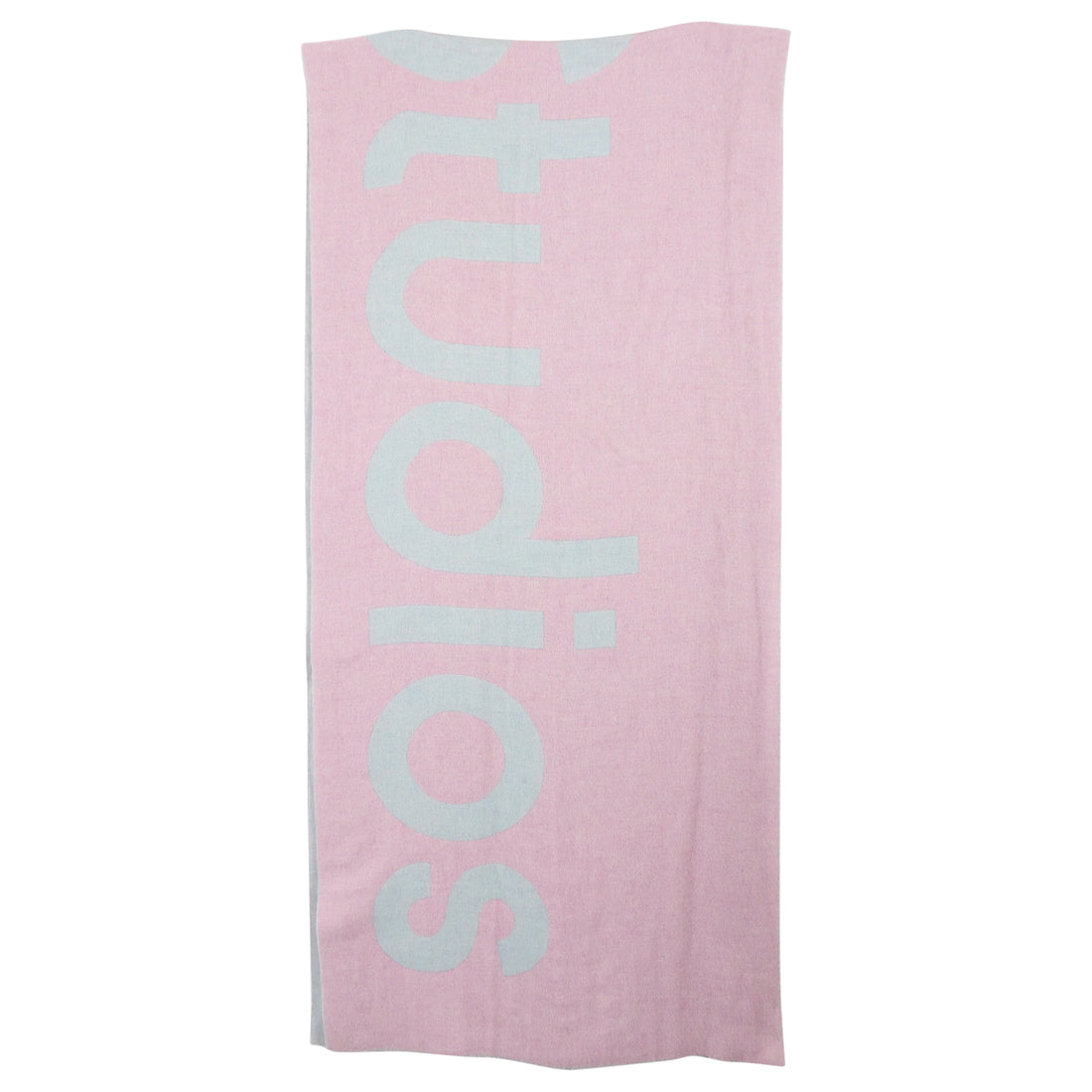 Acne Studios Large Pink and Blue Logo Scarf