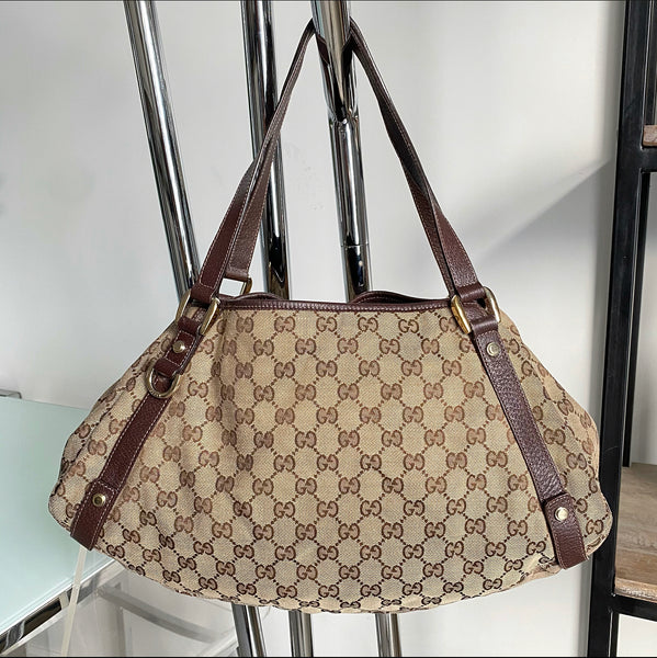 Gucci Ivory Small Monogram Canvas Hobo Bag – I MISS YOU VINTAGE