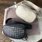 Bottega Veneta Intrecciato Leather Black Belt Bag