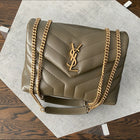 Saint Laurent Olive Green Small Lou Lou Shoulder Bag
