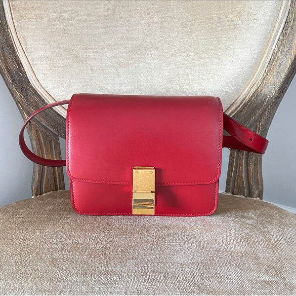 Celine Small Classic Box Bag Red – STYLISHTOP