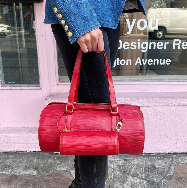 Louis Vuitton Vintage Red Epi Mini Papillon Bag