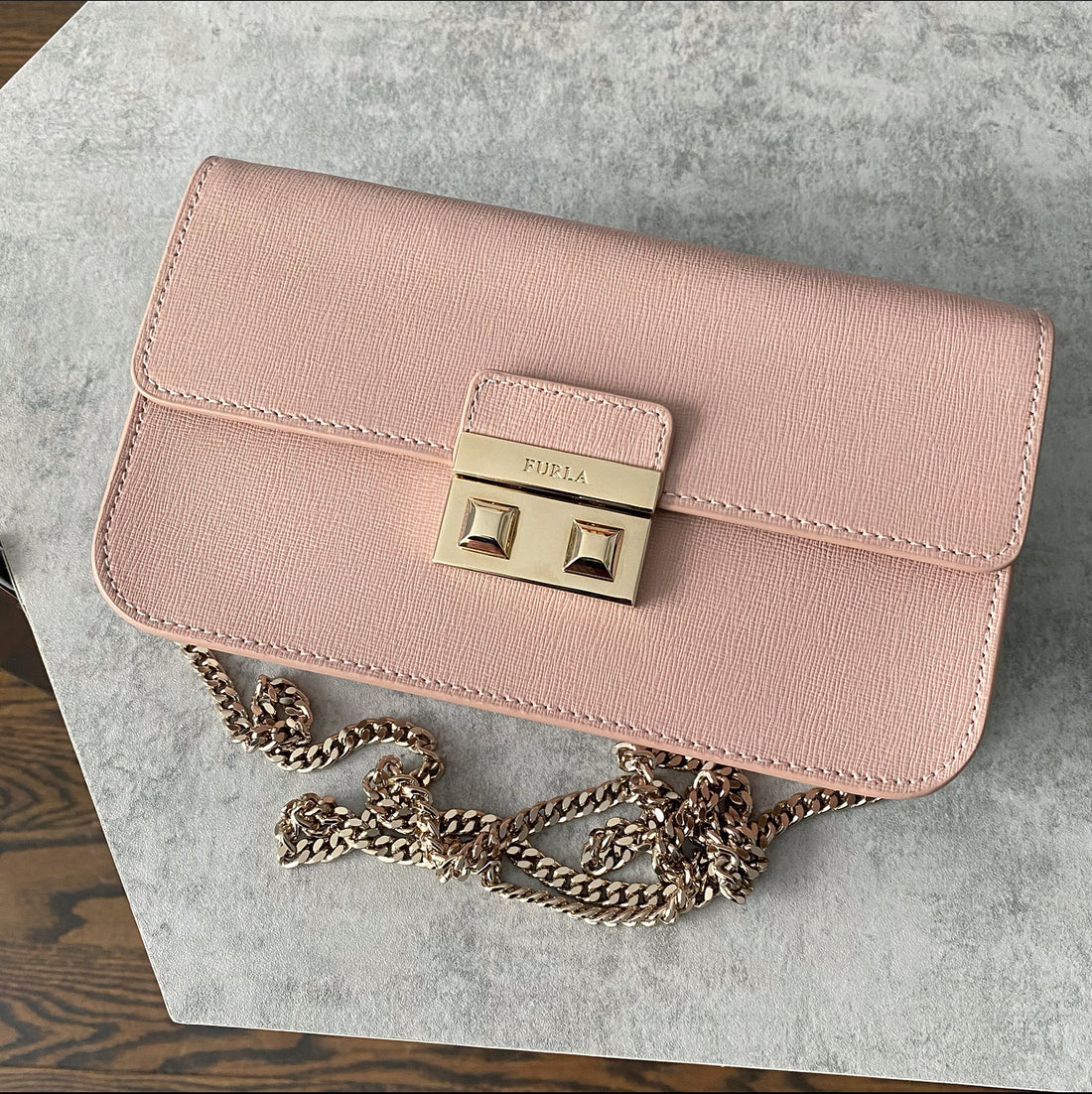 Furla Pale Quartz Pink Small Crossbody Bag