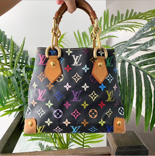 Audra cloth handbag Louis Vuitton Black in Cloth - 21429203