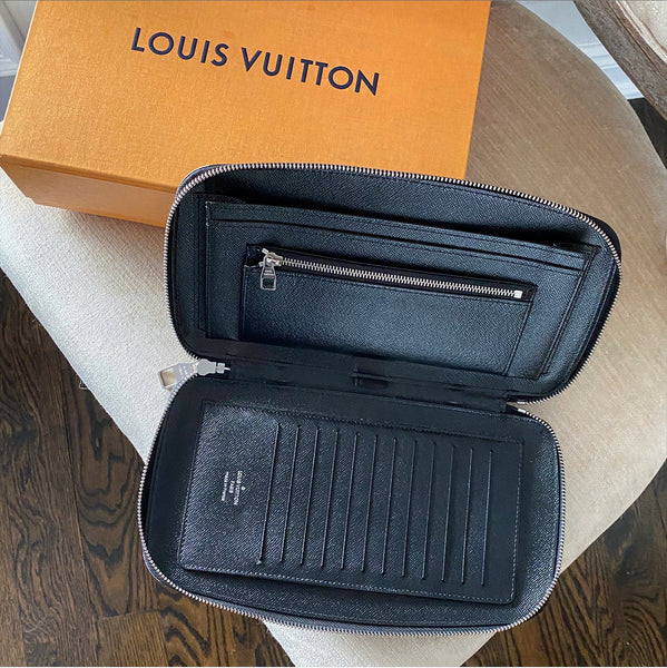 Pre-Owned LOUIS VUITTON Louis Vuitton Organizer N60111 Zippy NM Damier  Graphite Long Wallet Round Zipper Passport Travel Pouch Gray Series Made in  Spain Men's (Good) 