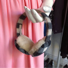 Burberry Nova Check Cashmere and Shearling Ear Muffs