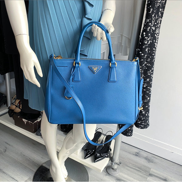 Prada Large Saffiano Lux Galleria Tote - Blue Totes, Handbags - PRA871989