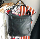 Balenciaga Chevre Charcoal Ink Grey Day Bag