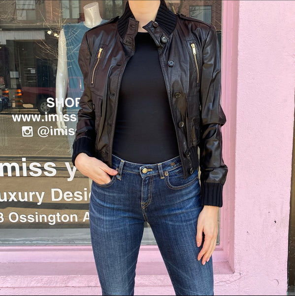 Gucci madonna cheap leather jacket