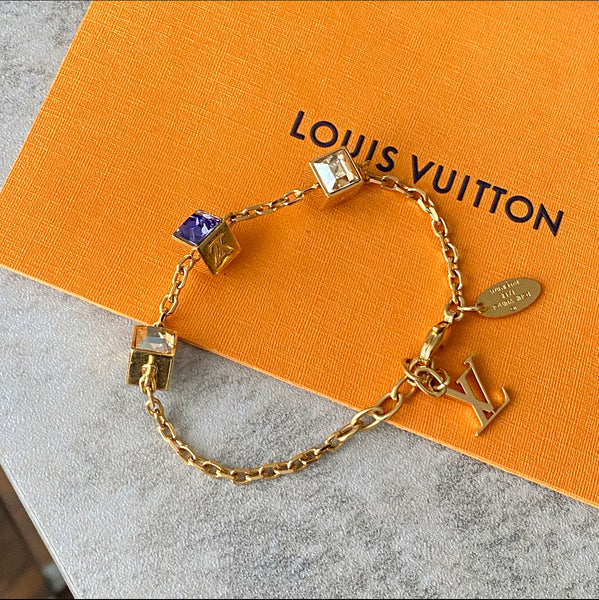 LOUIS VUITTON Swarovski Gamble Bracelet Azur 52642