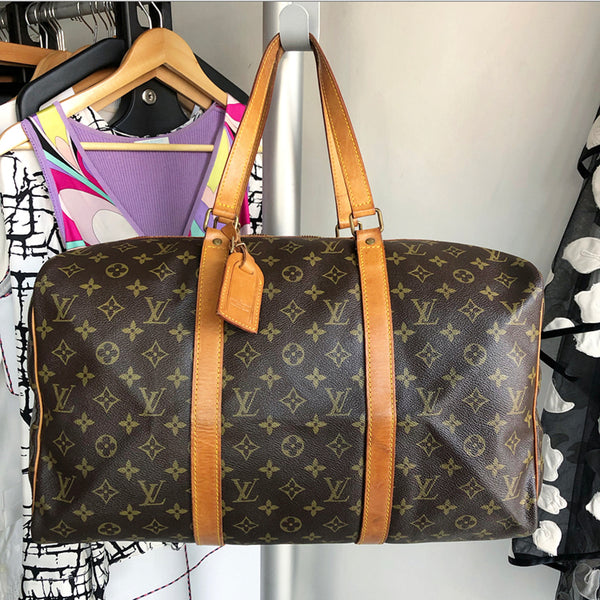 Louis Vuitton Discontinued Monogram Sac Souple 55 Duffle Bag