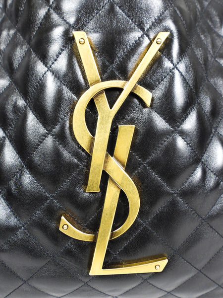 YSL Black Quilted ICARE Maxi Shopping Tote Bag – The Closet