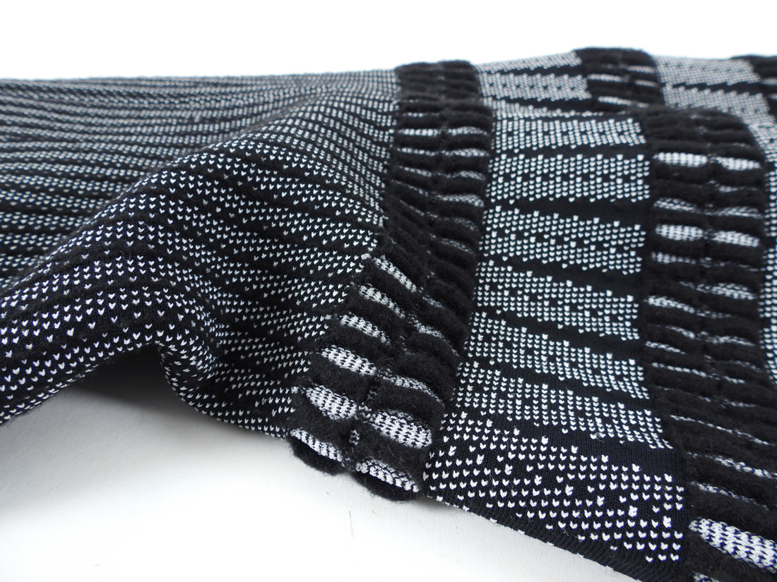 Alaia Black and White Sleeveless Stretch Knit Dress - 2/4