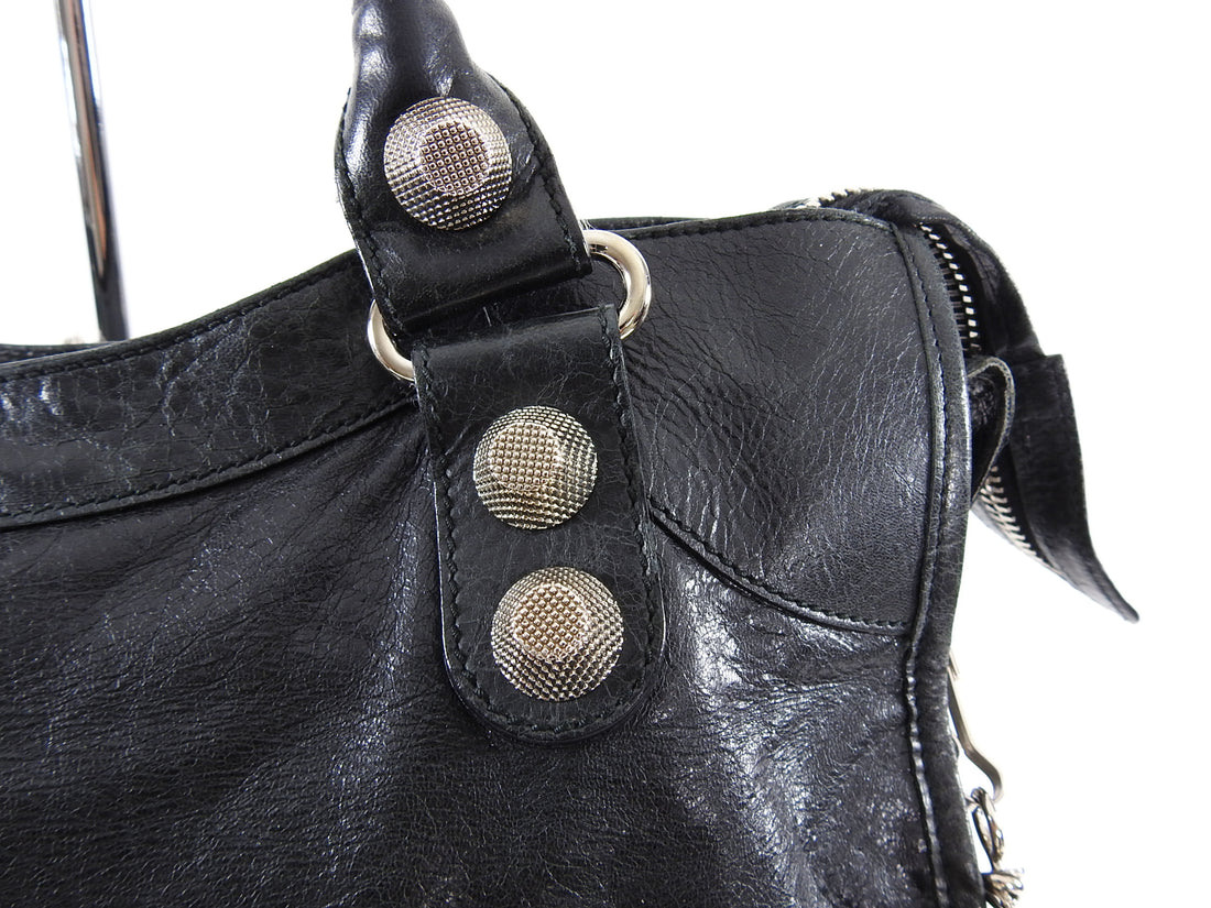 Balenciaga City Bag Black Giant 21 Silver Hardware